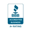 BBB Accredited Business logo with a blue shield and white checkmark.