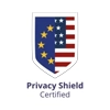 Privacy Shield Certified logo featuring a blue shield with a checkmark and stars.