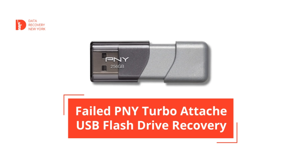 Guide on recovering data from a failed PNY Turbo Attaché USB flash drive, covering diagnostic steps, recovery methods, and professional services