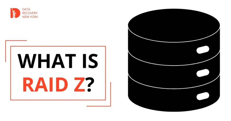 Diagram explaining RAID-Z1, showing its data protection, striping, and parity features in a ZFS file system