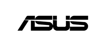 Asus logo with the name 'ASUS' in bold, stylized text, often in blue or silver.