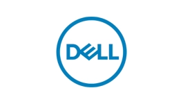 Dell logo with the name 'Dell' in blue text with a distinctive 'E' that is tilted to the right.