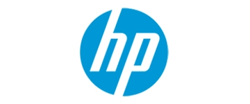 HP logo with the letters 'HP' in white text inside a blue circle or rounded rectangle.