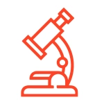 In-Lab Data Recovery icon featuring a hard drive with a laboratory flask and a gear symbol.