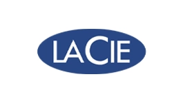 LaCie logo with the name 'LaCie' in lowercase letters, often accompanied by a stylized 'L' in a simple, modern font.