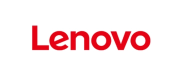 Lenovo logo with the name 'Lenovo' in bold, modern text, typically in red or black