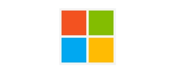 Microsoft logo with the name 'Microsoft' in black text, accompanied by a four-color square icon.