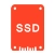 Icon representing a solid state drive (SSD).