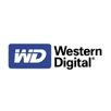 Western Digital logo with the name 'Western Digital' in bold text, often accompanied by a blue square icon with a white 'W' and 'D'